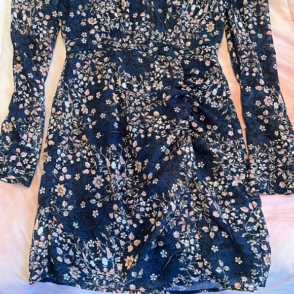 AQUA NAVY FLORAL MINI DRESS - Picture 6 of 10